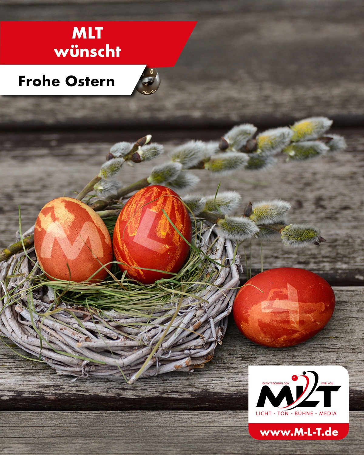 Frohe Ostern 2026 MLT Eier